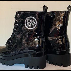 DKNY Black Lace Up Boots